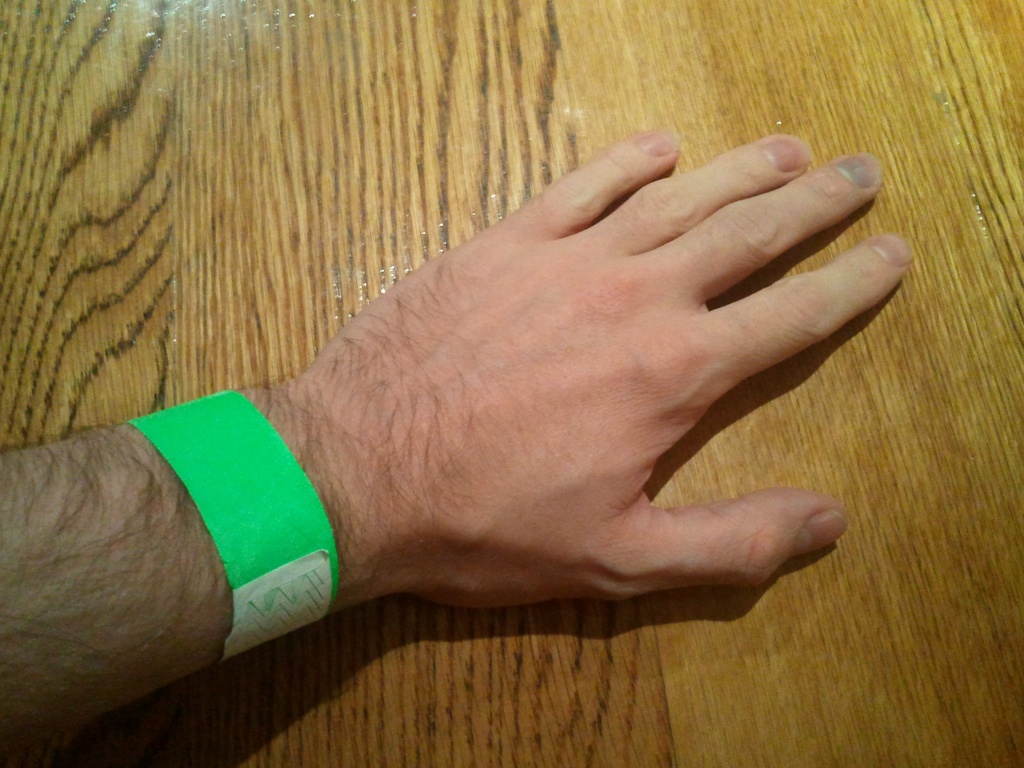 When visiting MITA they give you this green band to wear. I found it somewhat amusing that they have such a simple system to tell people apart.